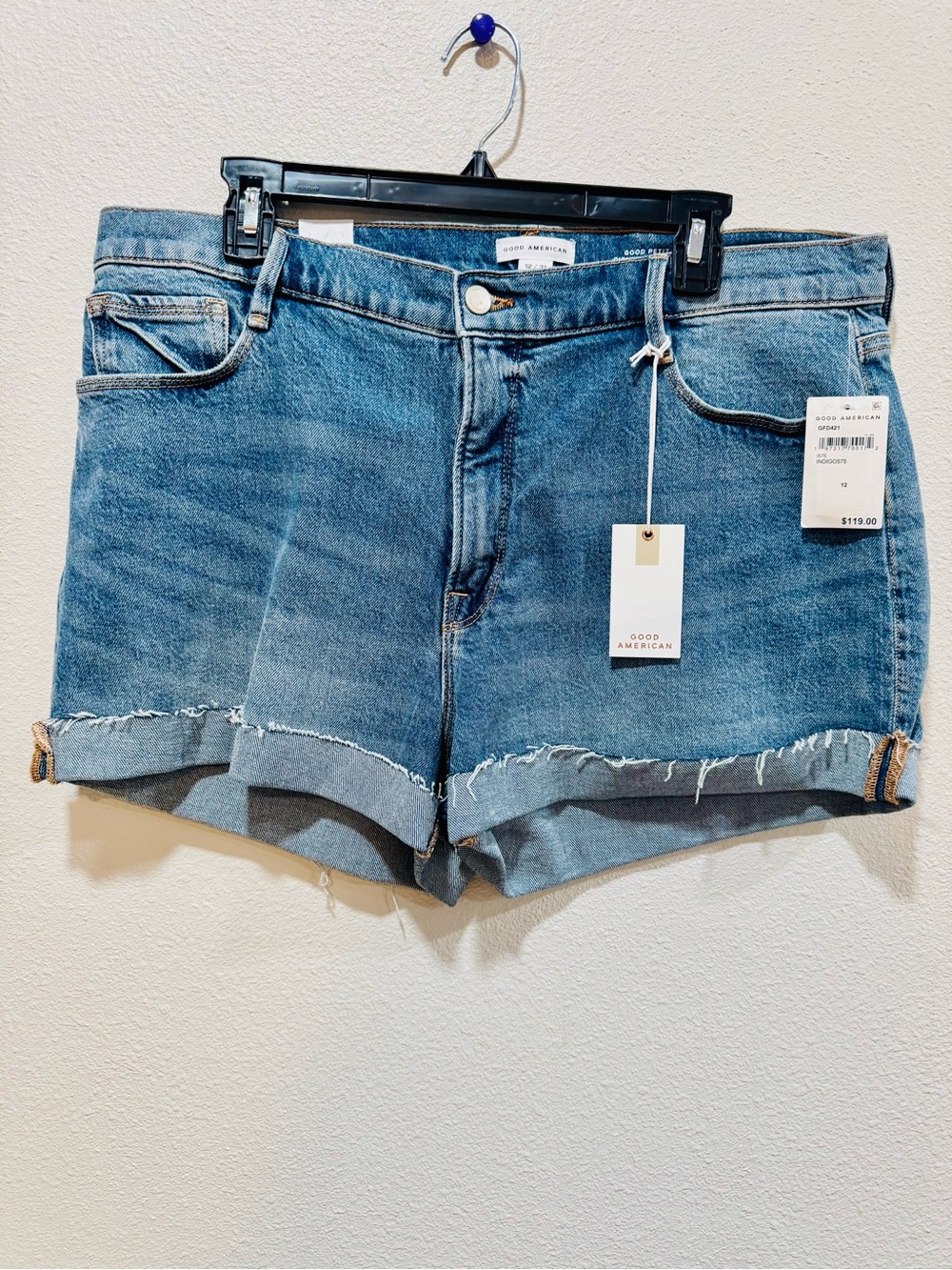 Good American Blue Denim Jean Shorts